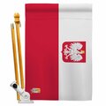 Cosa 28 x 40 in. Poland w/Eagle Flags of the World Nationality Impressions Vertical House Flag Set CO2061818